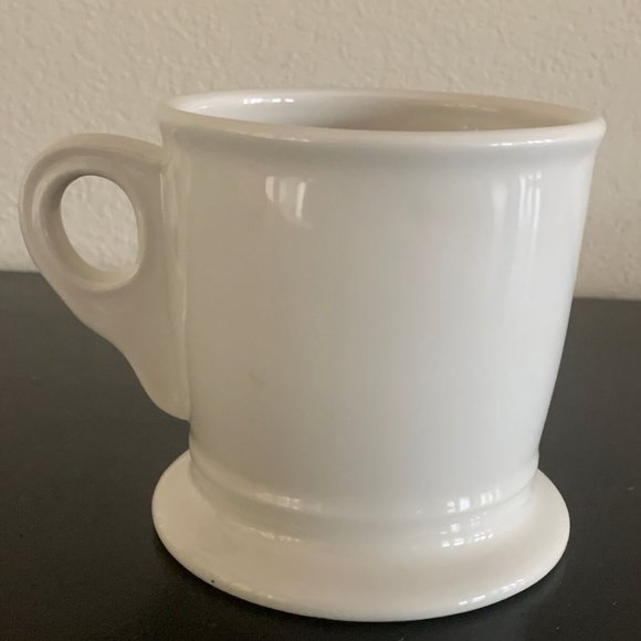 Anthropologie MONOGRAM -T Mug 14oz Shaving Style Ivory Black Letter Initial GIFT - Picture 6 of 6